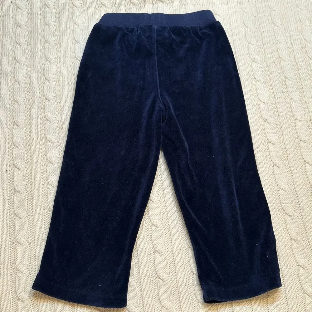 Ralph Lauren Navy Blue Velour Sweat Pants sz 24M